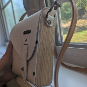 Handmade leather crok crossbody bag